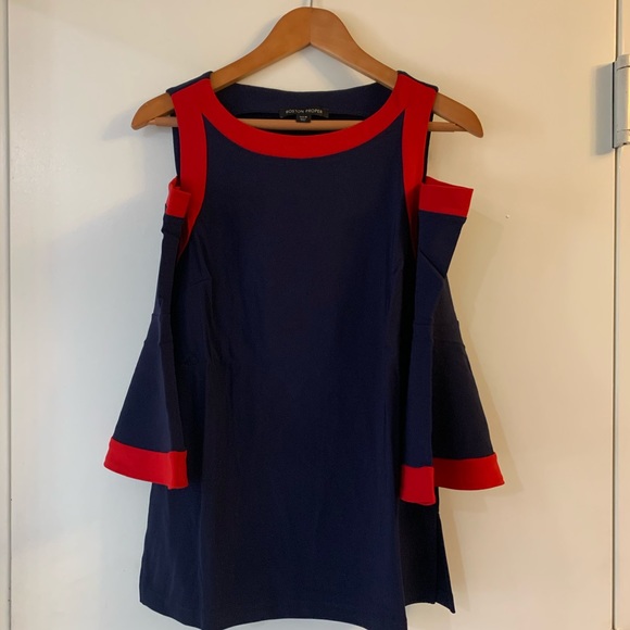 Boston Proper Cold Shoulder Flare Sleeve Top - Picture 3 of 3